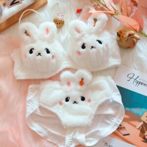 PriyoShee Cute Rabbit Soft Bra & Panty Set