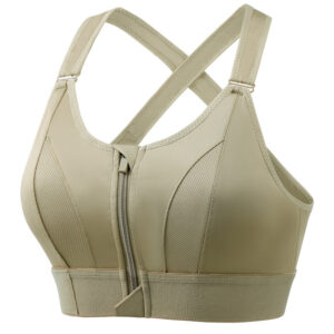 PriyoShee Adjustable Front Zip Sports Bra