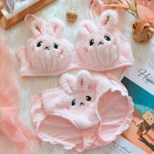 PriyoShee Cute Rabbit Soft Bra & Panty Set