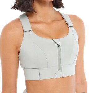 PriyoShee Adjustable Front Zip Sports Bra