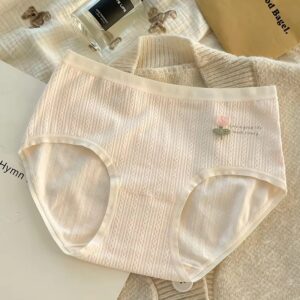 PriyoShee Floral Ribbed Seamless Panty