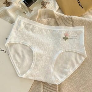 PriyoShee Floral Ribbed Seamless Panty