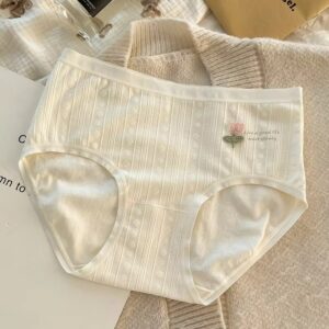 PriyoShee Floral Ribbed Seamless Panty