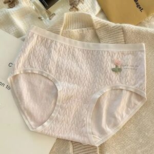 PriyoShee Floral Ribbed Seamless Panty