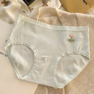 PriyoShee Floral Ribbed Seamless Panty